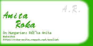 anita roka business card